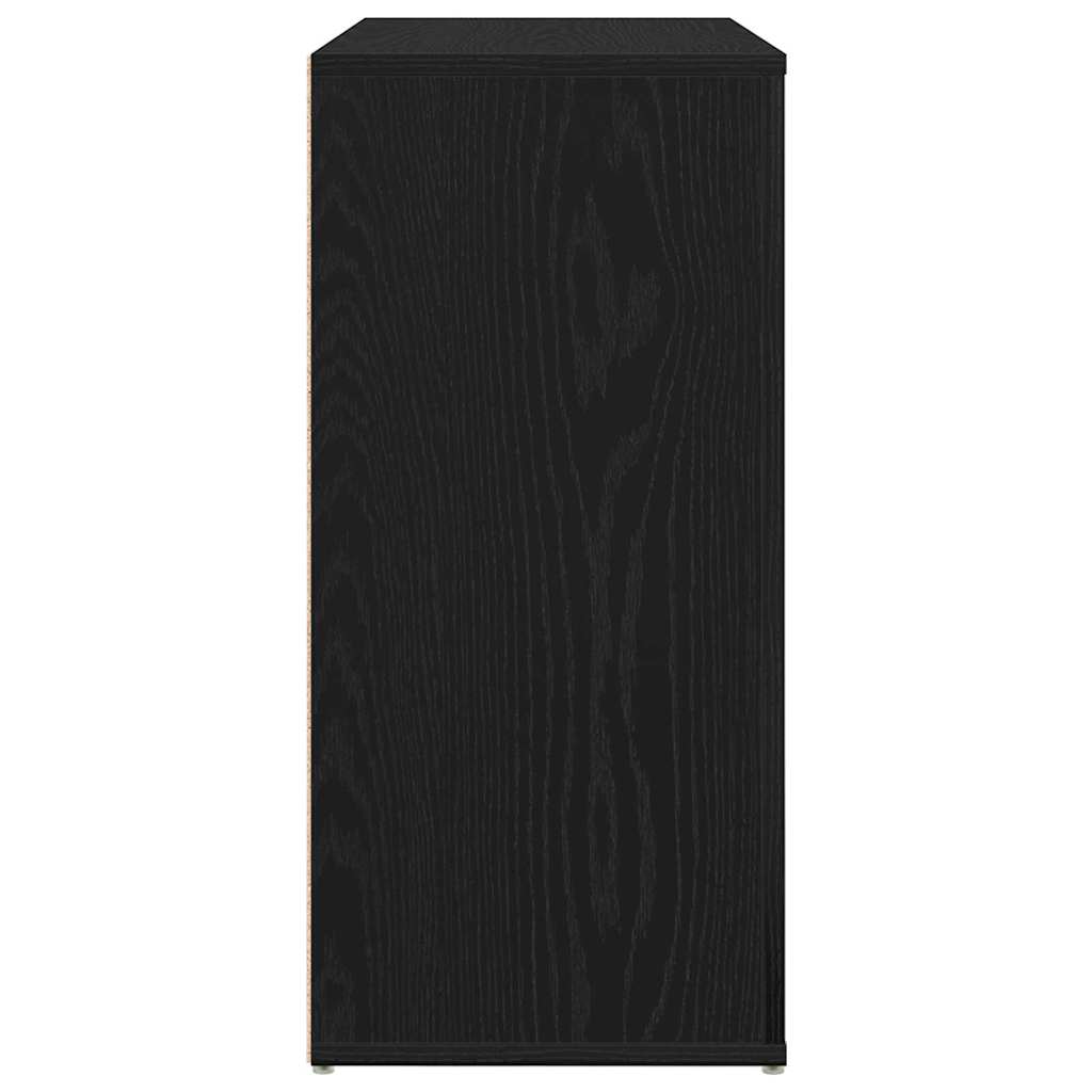 Serviesskap Svart Eik 80 x 33 x 70 cm Konstruert tre vidaXL
