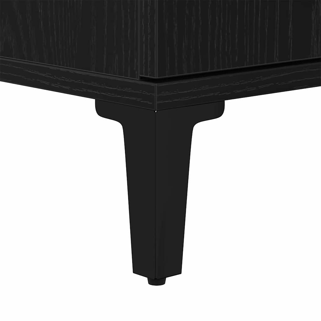 Baderomsskap med dør Svart eik 30 x 30 x 100 cm Konstruert tre