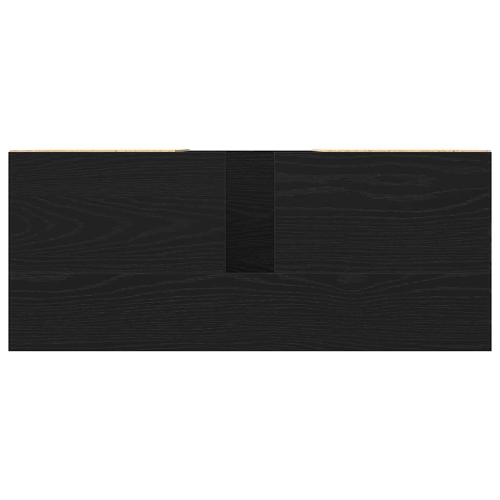 Baderomsvaskeskap Svart Eik 80 x 33 x 60 cm Konstruert tre