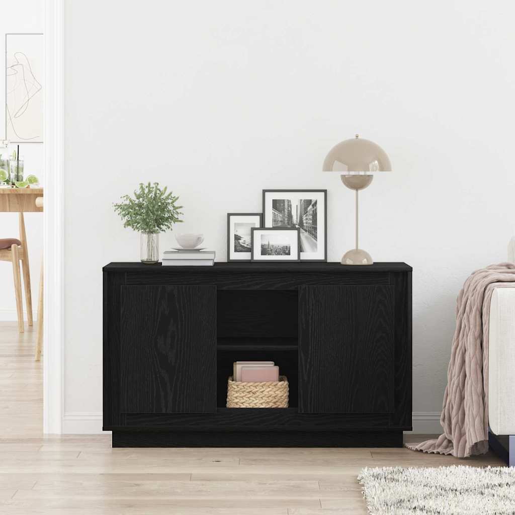 Serviesskap Svart Eik 102 x 35 x 60 cm Konstruert tre