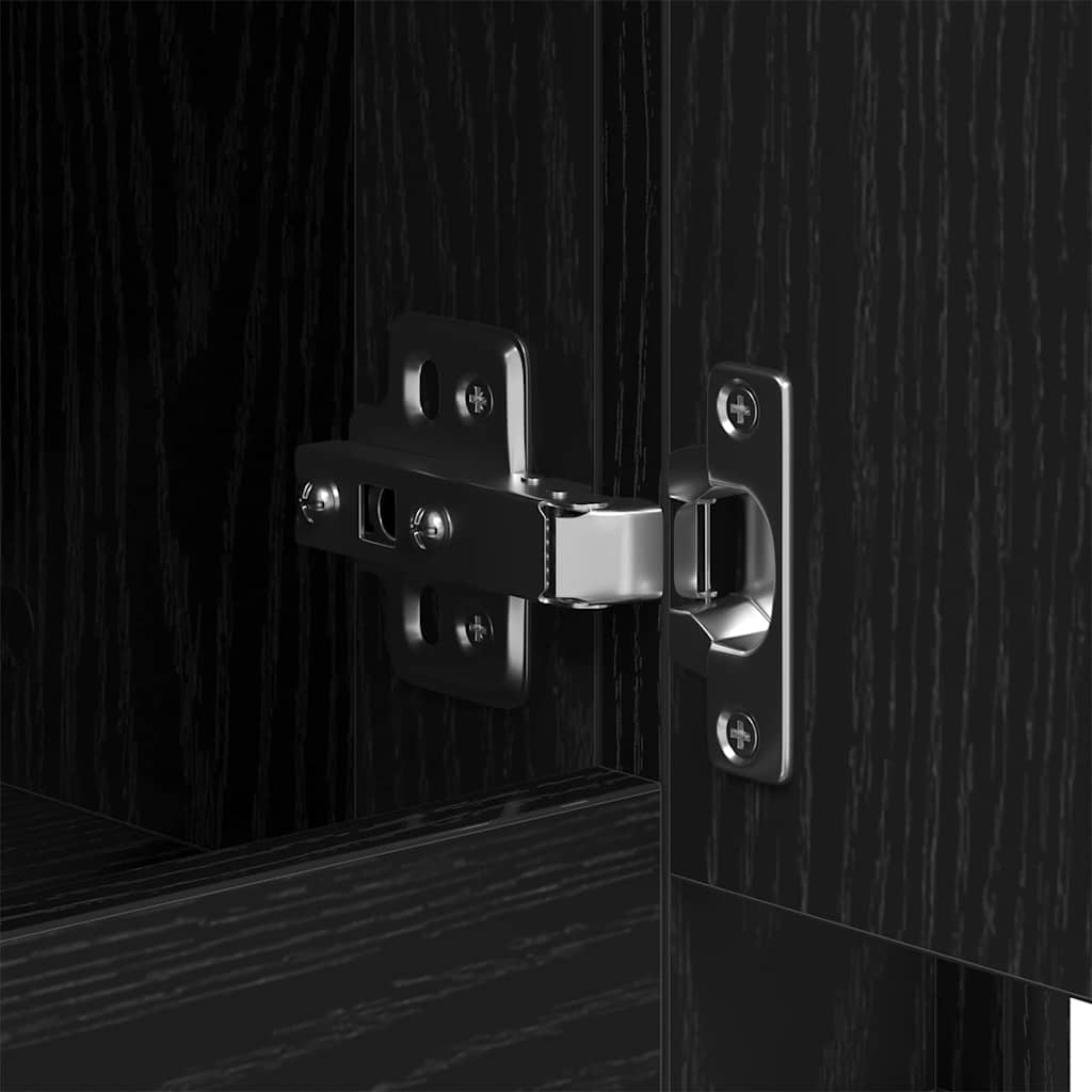 Serviesskap Svart Eik 102 x 35 x 55 cm Konstruert tre