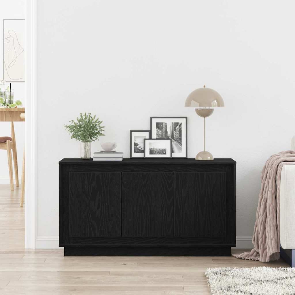 Serviesskap Svart Eik 102 x 35 x 55 cm Konstruert tre
