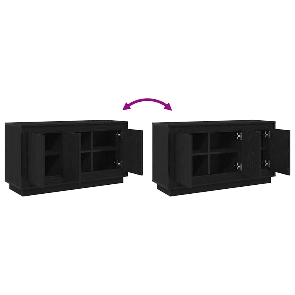 Serviesskap Svart Eik 102 x 35 x 55 cm Konstruert tre