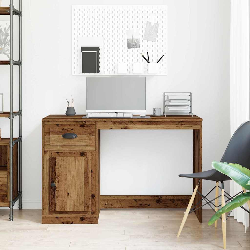 Skrivebord med skuff Gamle tre 50 x 115 x 75 cm Konstruert tre vidaXL