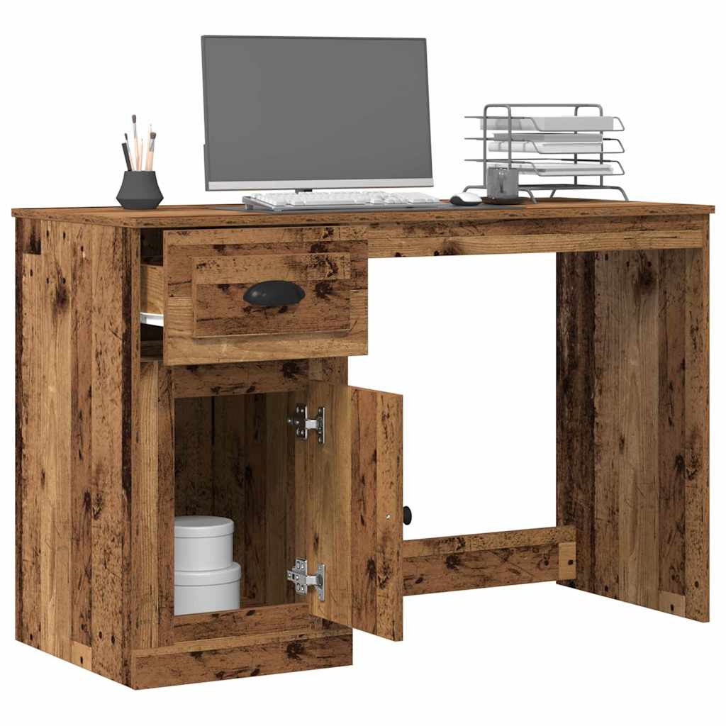 Skrivebord med skuff Gamle tre 50 x 115 x 75 cm Konstruert tre vidaXL