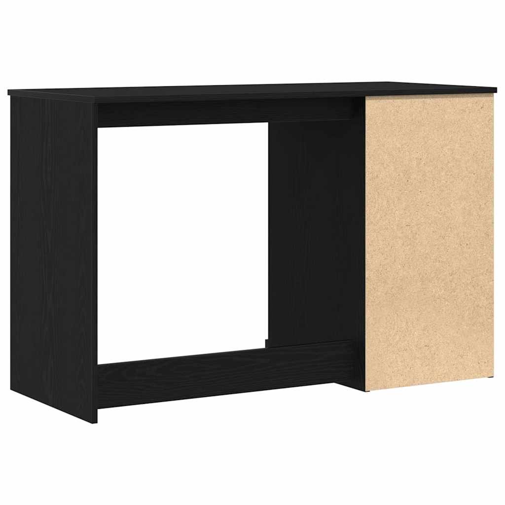 Skrivebord med skuff Svart Eik 50 x 115 x 75 cm Konstruert tre
