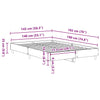Sengestamme Svart eik 120 x 200 cm Konstruert tre