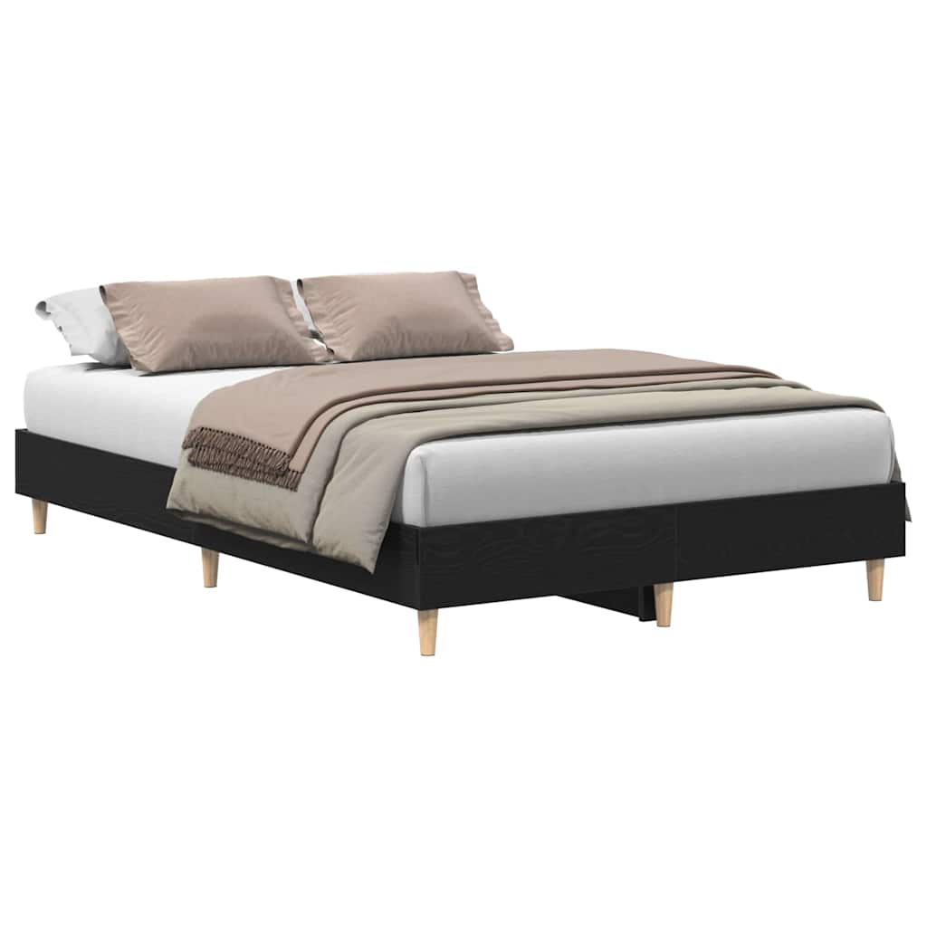 Sengestamme Svart Eik 193 x 123 x 25 cm Konstruert tre