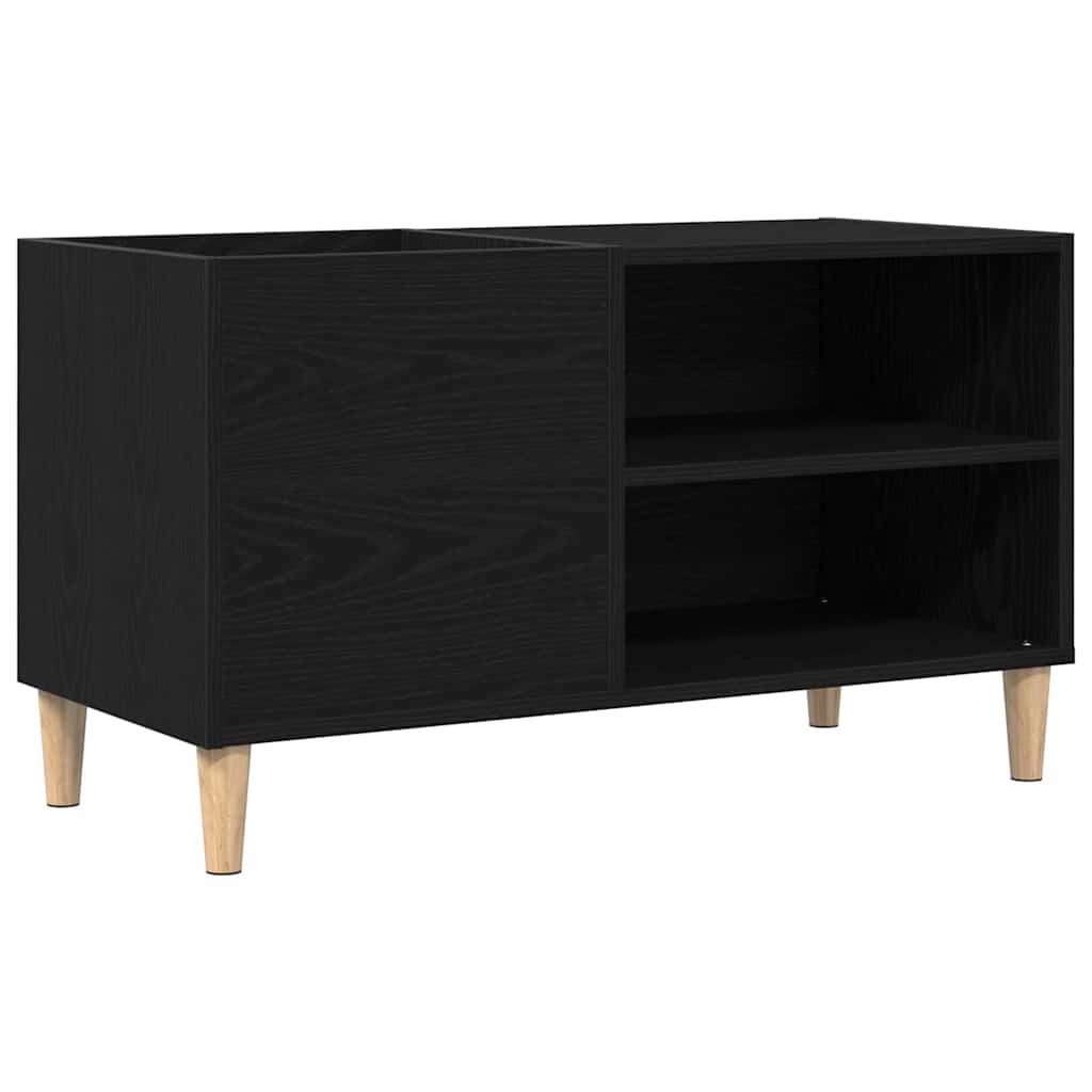 Plateskap Svart eik 84,5 x 38 x 48 cm Konstruert tre