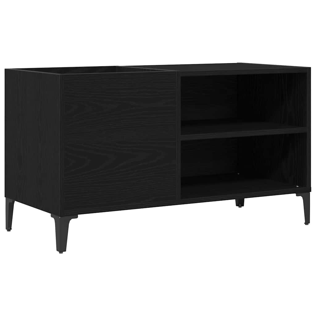 Plateskap med hylle Svart Eik 84,5 x 38 x 48 cm Konstruert tre