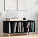 Plateskap med hylle Svart Eik 100 x 38 x 48 cm Konstruert tre