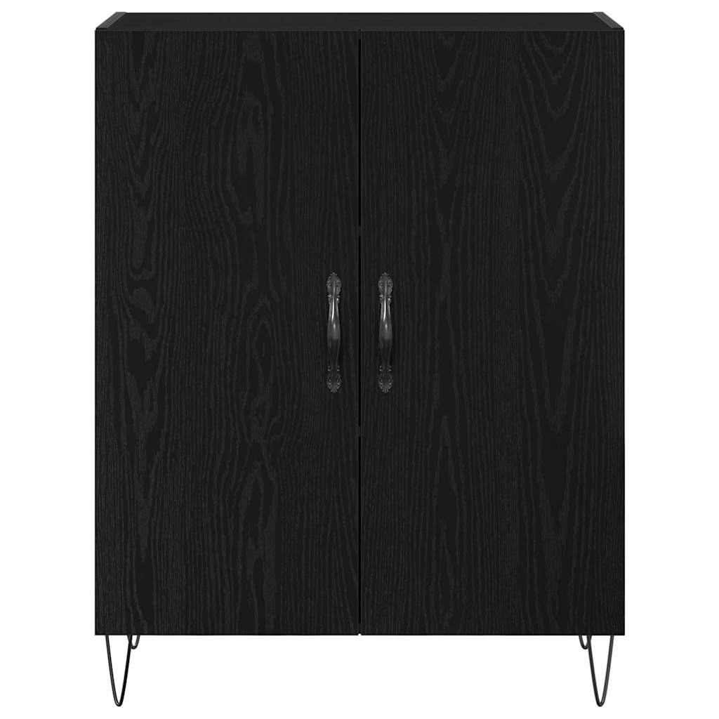 Serviesskap Svart Eik 69,5 x 34 x 90 cm Konstruert tre