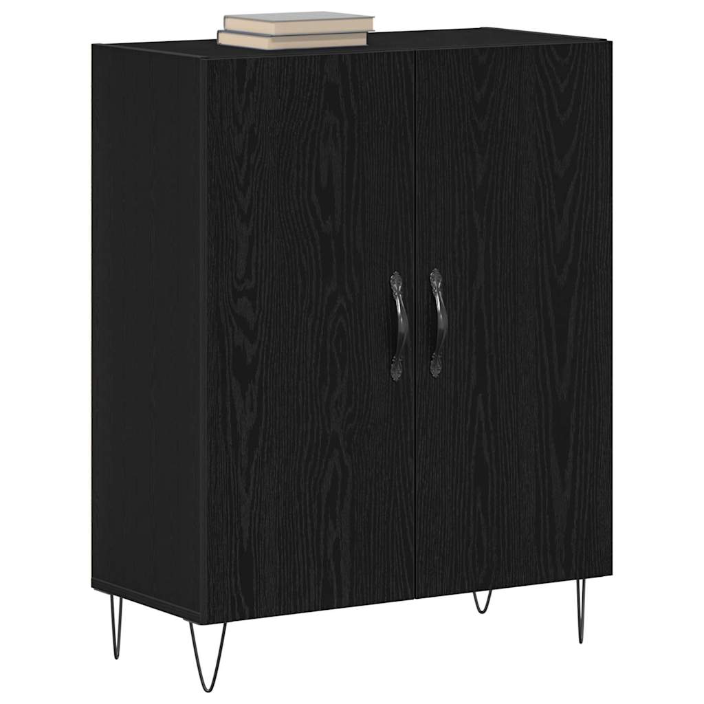 Serviesskap Svart Eik 69,5 x 34 x 90 cm Konstruert tre