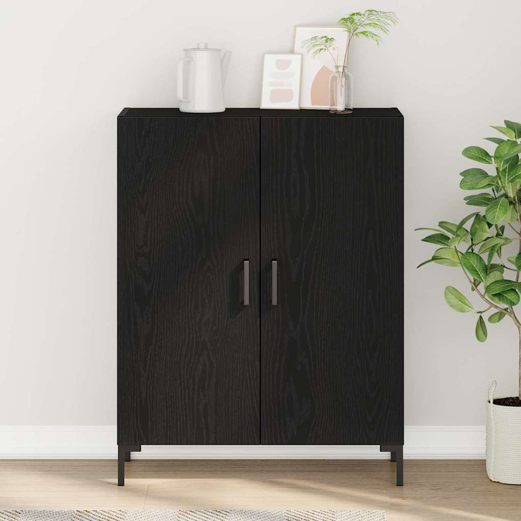 Serviesskap Svart Eik 69,5 x 34 x 90 cm Konstruert tre