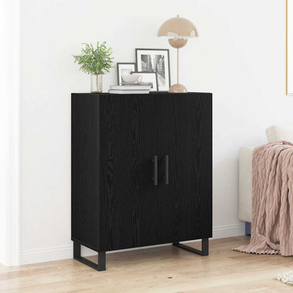 Serviesskap Svart Eik 69,5 x 34 x 90 cm Konstruert tre