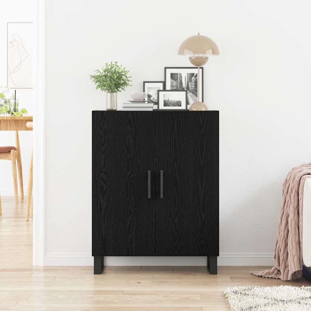 Serviesskap Svart Eik 69,5 x 34 x 90 cm Konstruert tre