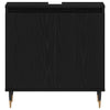 Vaskeskap med lagring Svart Eik 58 x 33 x 60 cm Konstruert tre