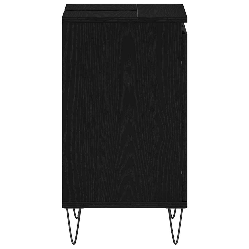 Baderomsvaskeskap Svart Eik 58 x 33 x 60 cm Konstruert tre