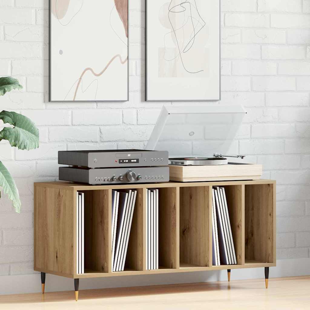 Plateskap med hylle artisan eik 100 x 38 x 48 cm Konstruert tre