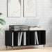 Plateskap med hylle Svart Eik 100 x 38 x 48 cm Konstruert tre