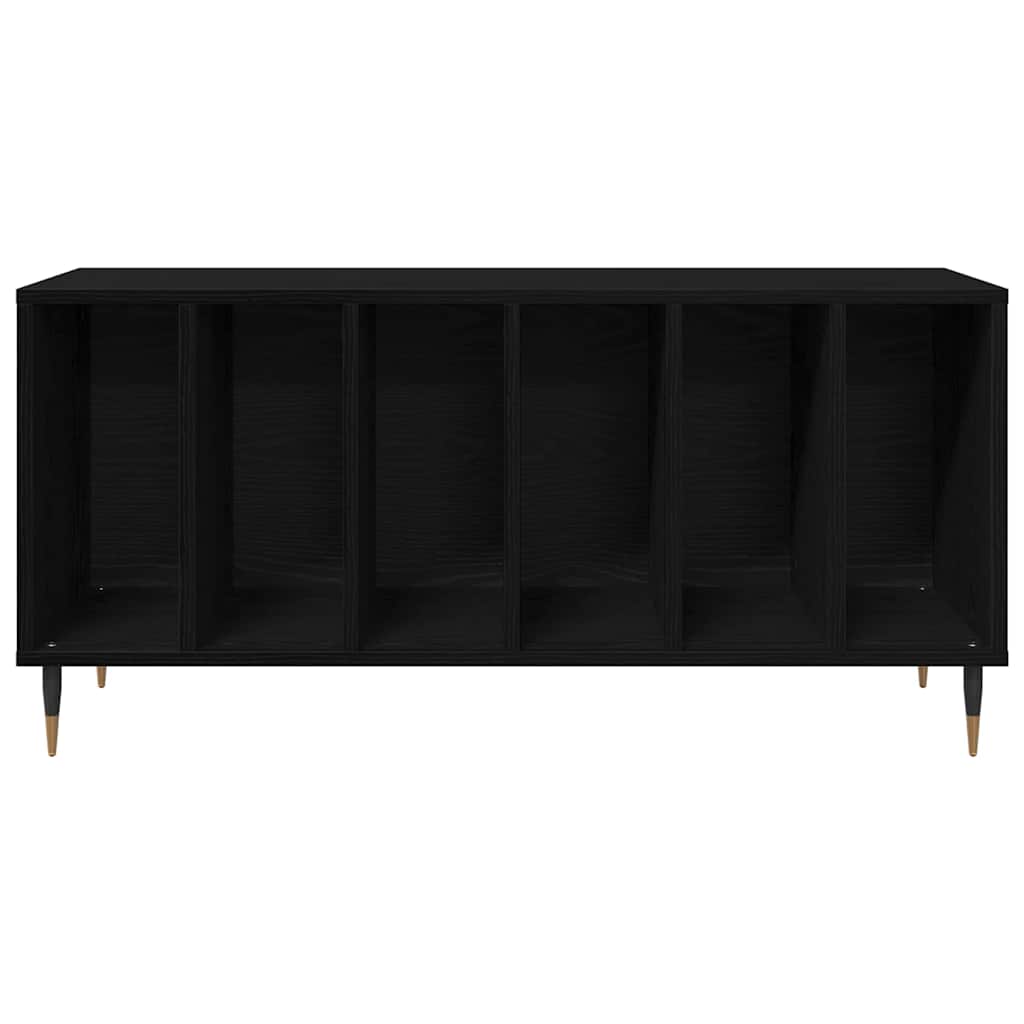 Plateskap med hylle Svart Eik 100 x 38 x 48 cm Konstruert tre