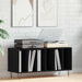 Plateskap med hylle Svart Eik 100 x 38 x 48 cm Konstruert tre