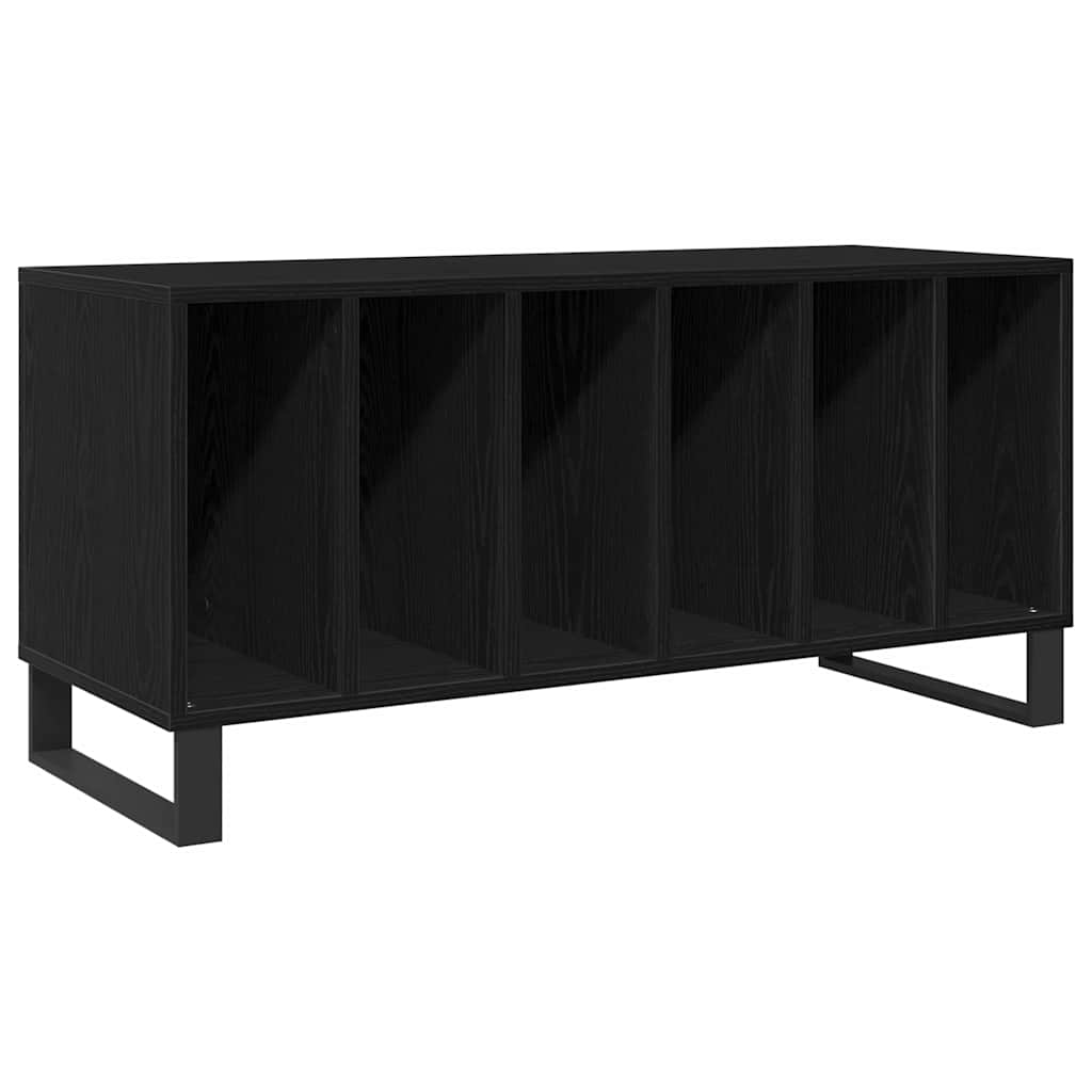 Plateskap med hylle Svart Eik 100 x 38 x 48 cm Konstruert tre