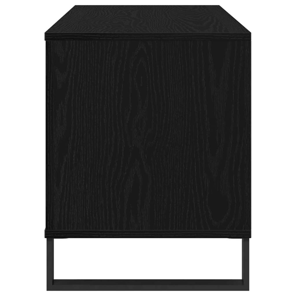 Plateskap med hylle Svart Eik 100 x 38 x 48 cm Konstruert tre