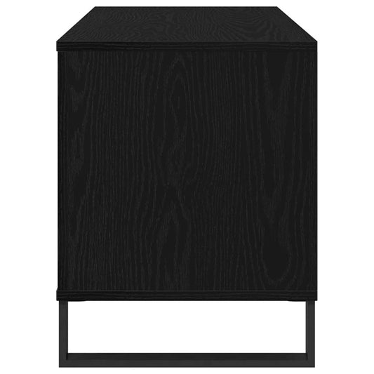 Plateskap med hylle Svart Eik 100 x 38 x 48 cm Konstruert tre
