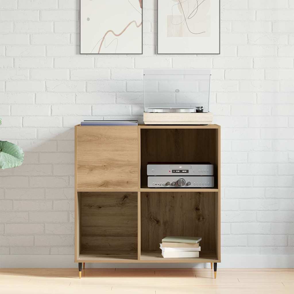 Plateskap med hylle artisan eik 85 x 38 x 89 cm Konstruert tre