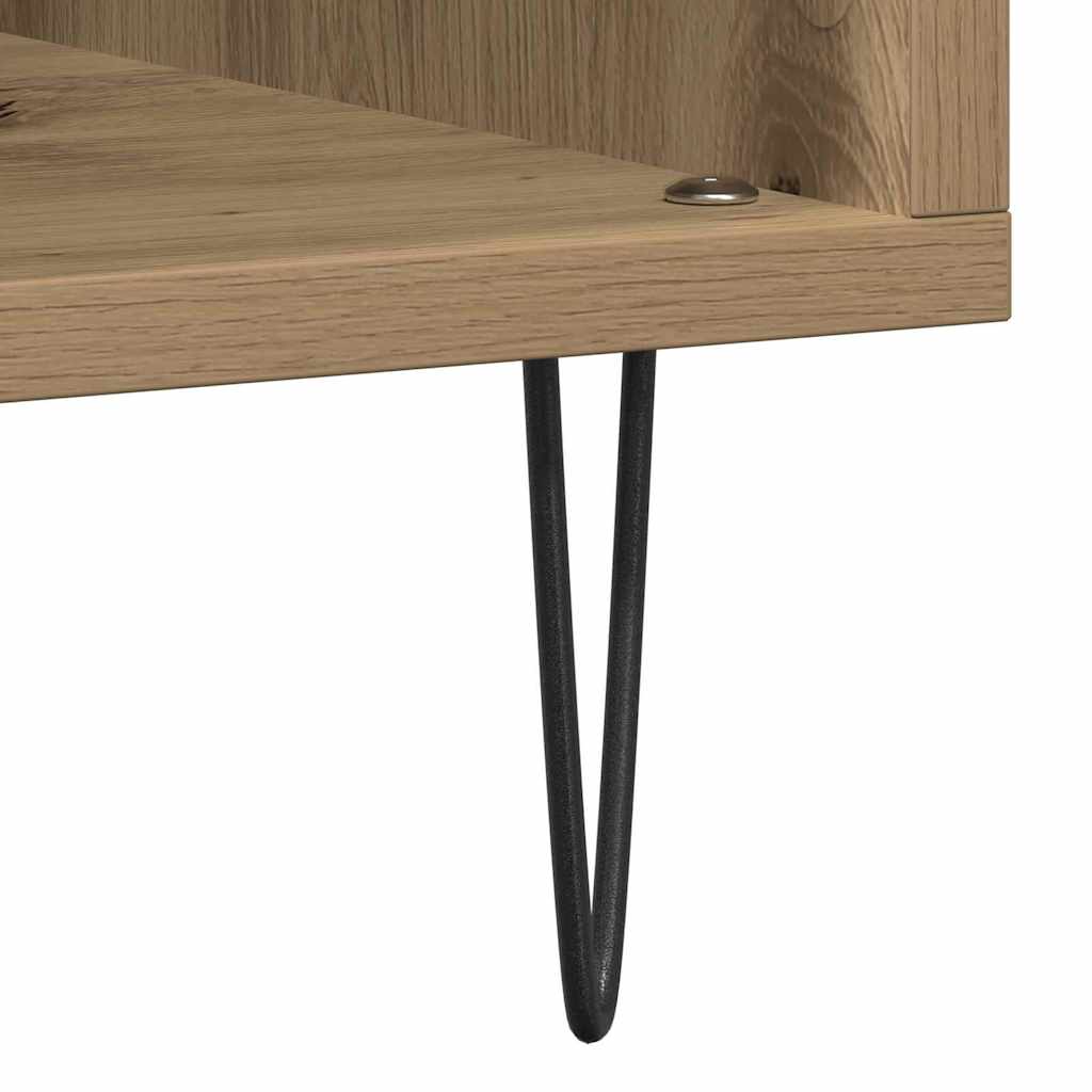 Plateskap med hylle artisan eik 85 x 38 x 89 cm Konstruert tre