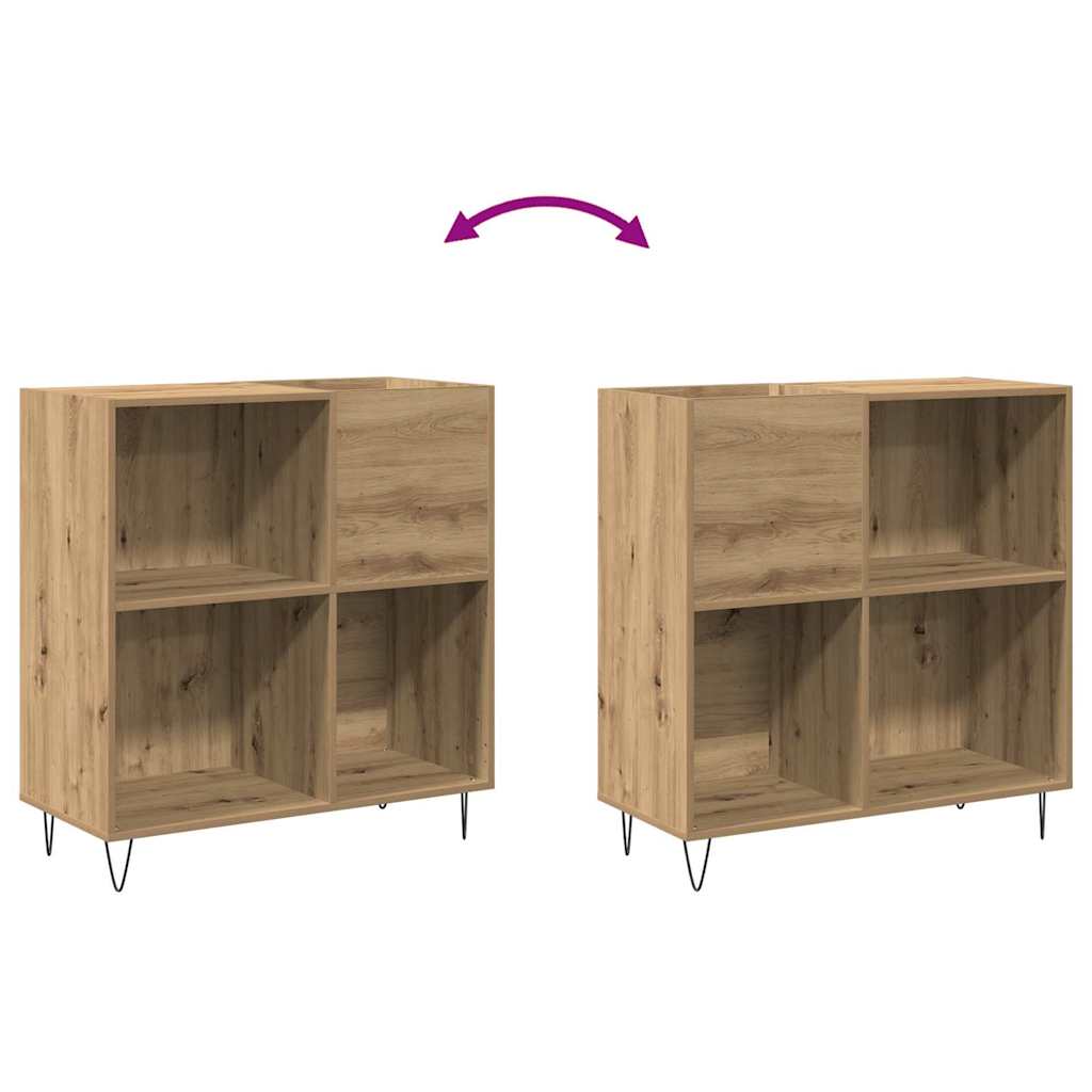 Plateskap med hylle artisan eik 85 x 38 x 89 cm Konstruert tre