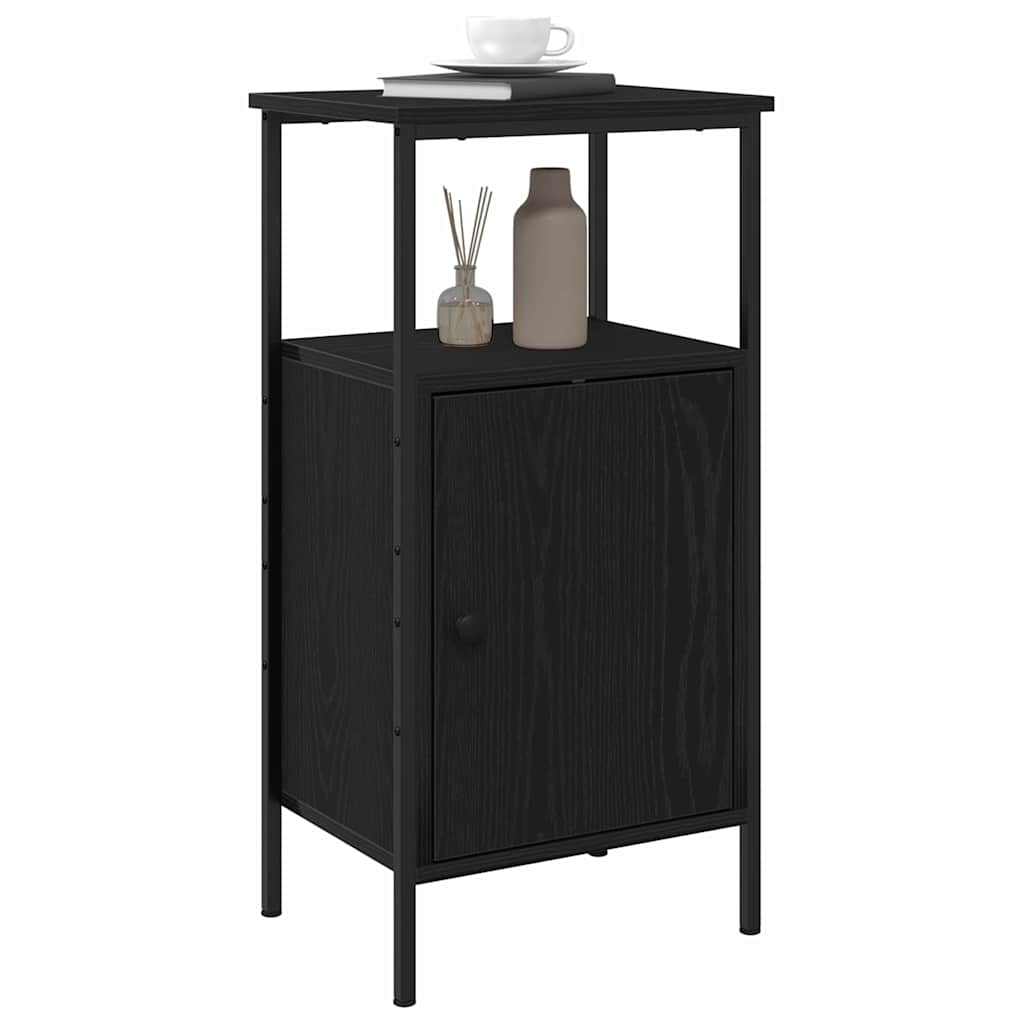 Nattbordskap 2 pcs Svart Eik 41 x 31 x 80 cm Konstruert tre