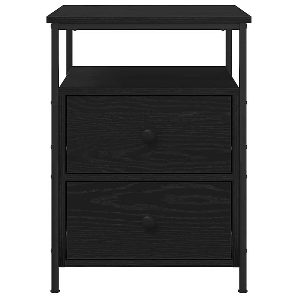 Nattbordskap Svart Eik 34 x 35,5 x 50 cm Konstruert tre