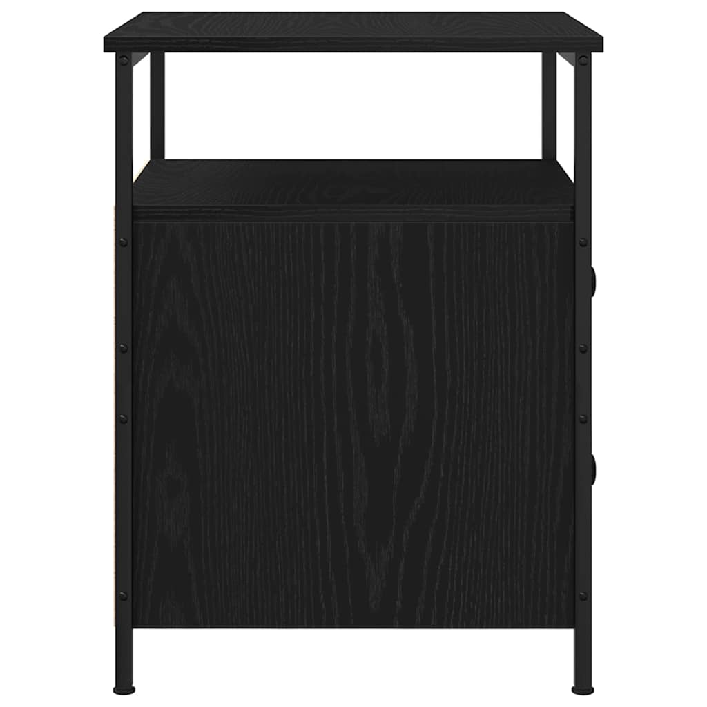 Nattbordskap Svart Eik 34 x 35,5 x 50 cm Konstruert tre