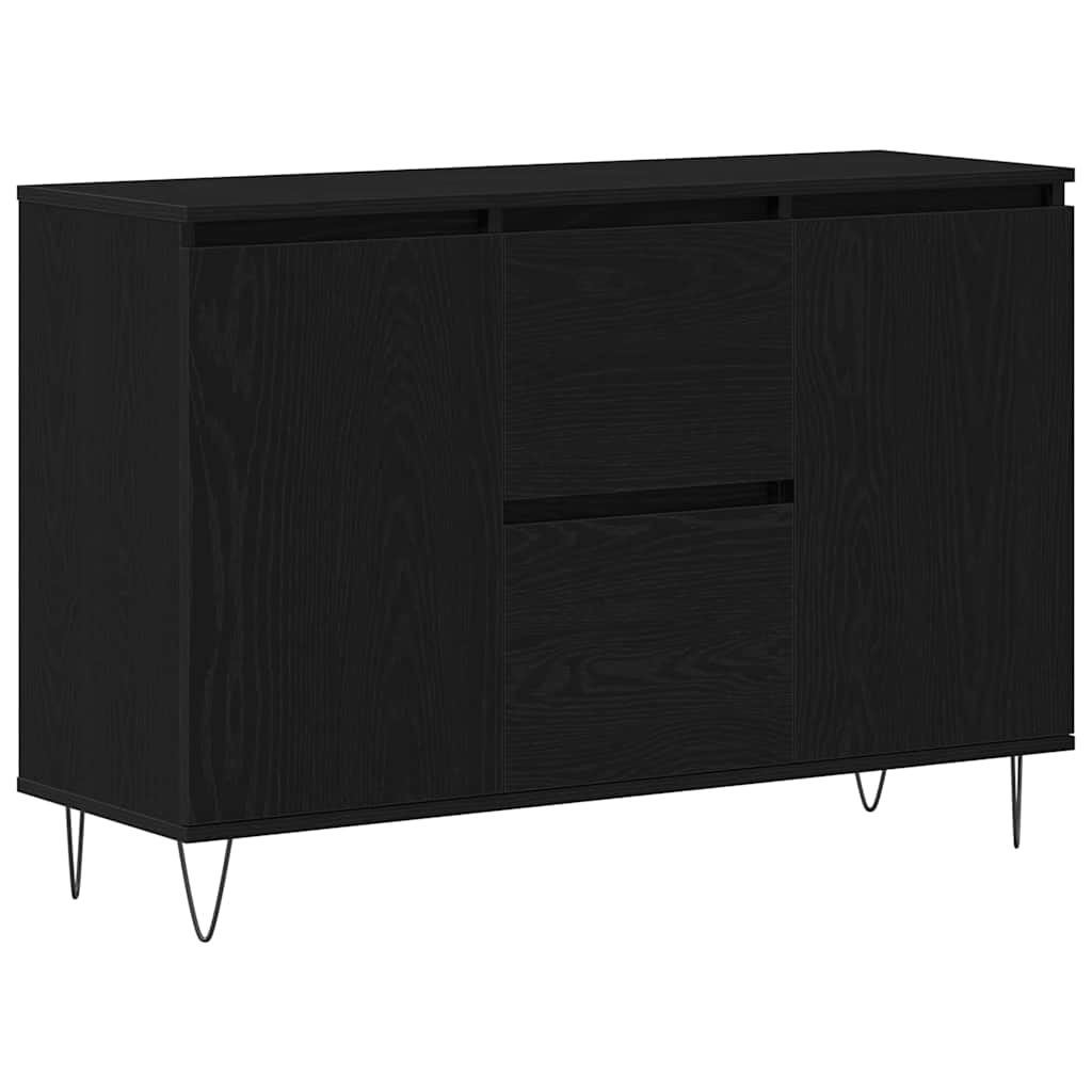Serviesskap Svart Eik 101,5 x 35 x 70 cm Konstruert tre