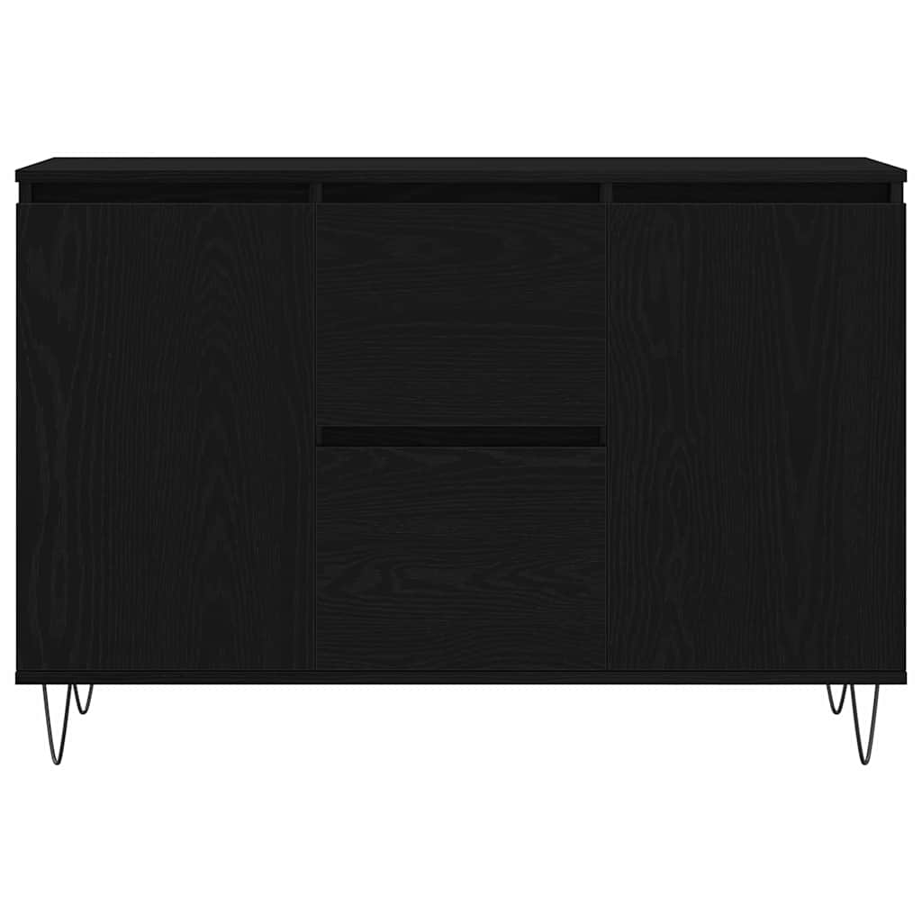 Serviesskap Svart Eik 101,5 x 35 x 70 cm Konstruert tre