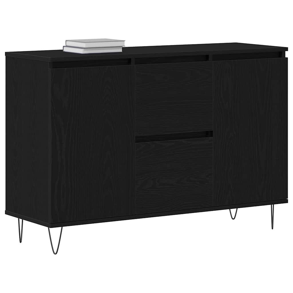Serviesskap Svart Eik 101,5 x 35 x 70 cm Konstruert tre