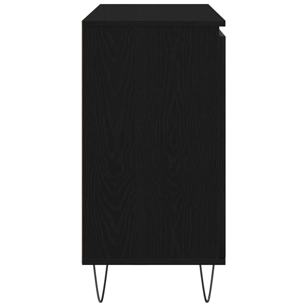 Serviesskap Svart Eik 101,5 x 35 x 70 cm Konstruert tre