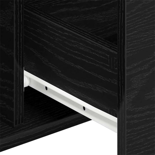 Serviesskap Svart Eik 101,5 x 35 x 70 cm Konstruert tre