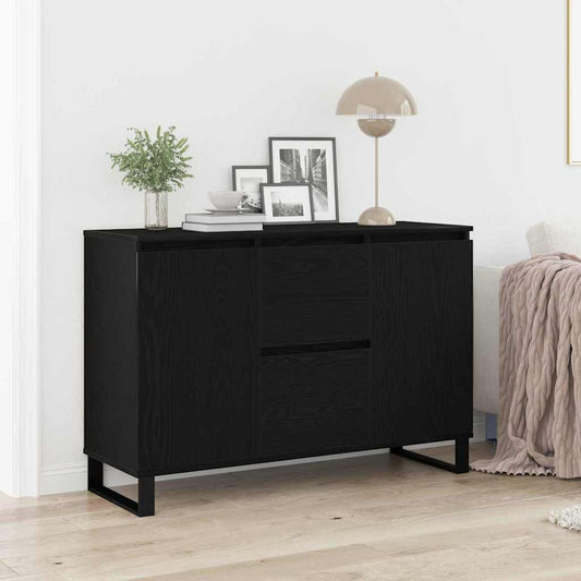 Serviesskap Svart Eik 101,5 x 35 x 70 cm Konstruert tre