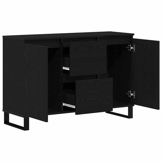 Serviesskap Svart Eik 101,5 x 35 x 70 cm Konstruert tre