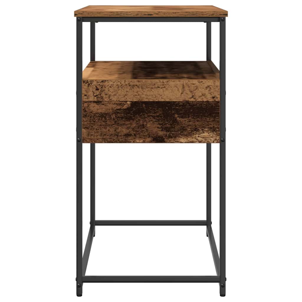 Konsollbord med skuff Gamle tre 75 x 40 x 75 cm Konstruert tre