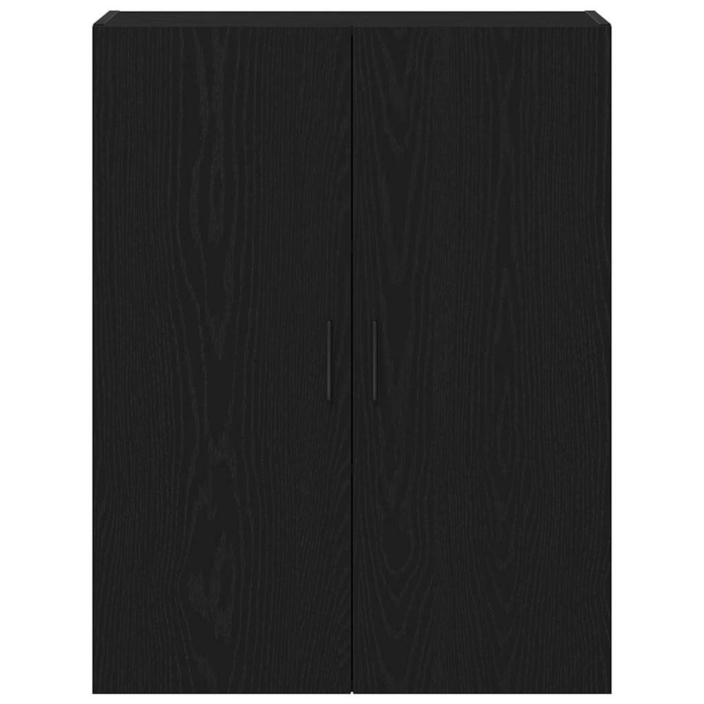 Vegghengt skap Svart Eik 69,5 x 34 x 90 cm Konstruert tre