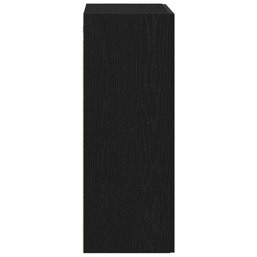 Vegghengt skap Svart Eik 69,5 x 34 x 90 cm Konstruert tre