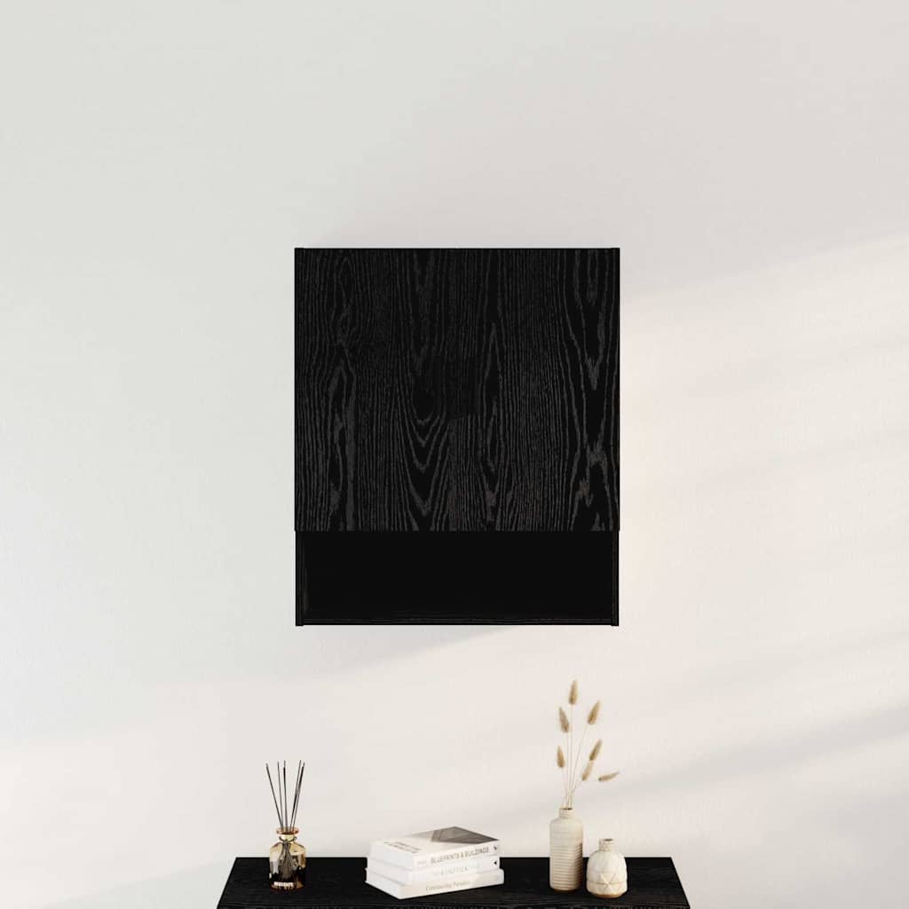 Vegghengt skap Svart Eik 60 x 31 x 70 cm Konstruert tre