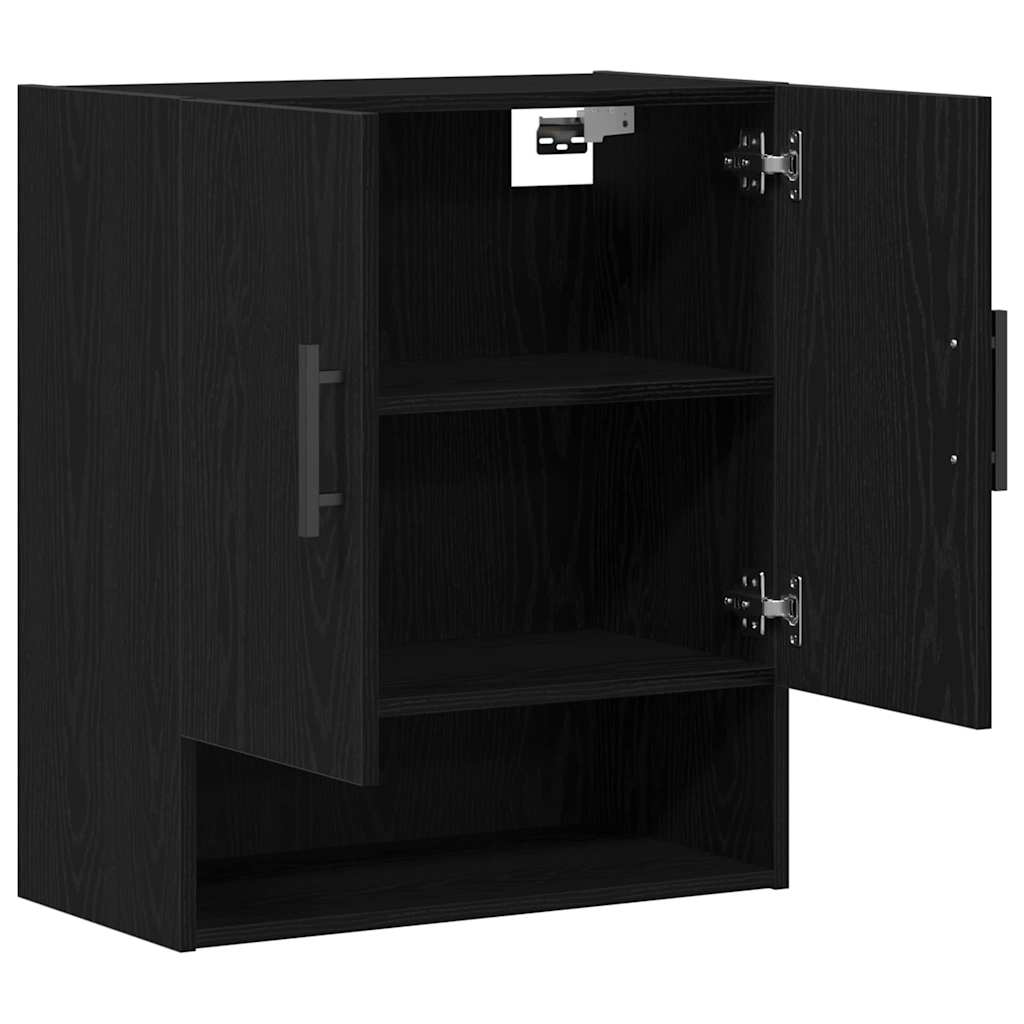 Vegghengt skap Svart Eik 60 x 31 x 70 cm Konstruert tre