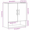 Veggskap Veggmontert Svart eik 60 x 31 x 70 cm Konstruert tre