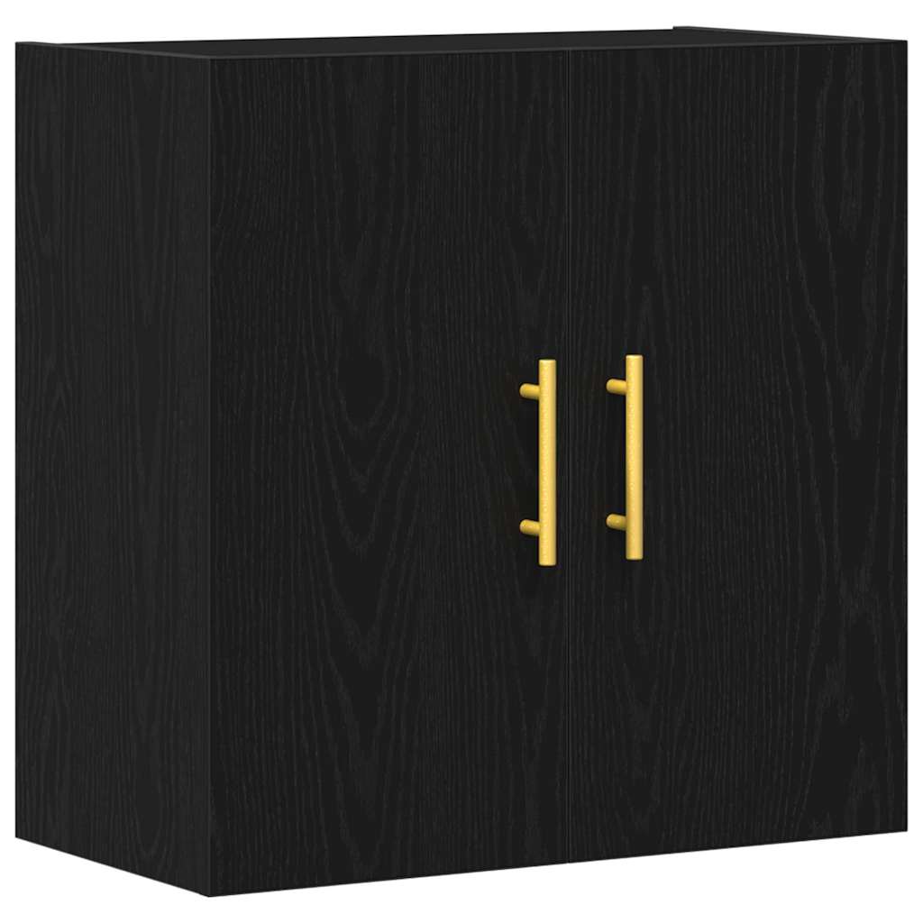 Vegghengt skap Svart Eik 60 x 31 x 70 cm Konstruert tre