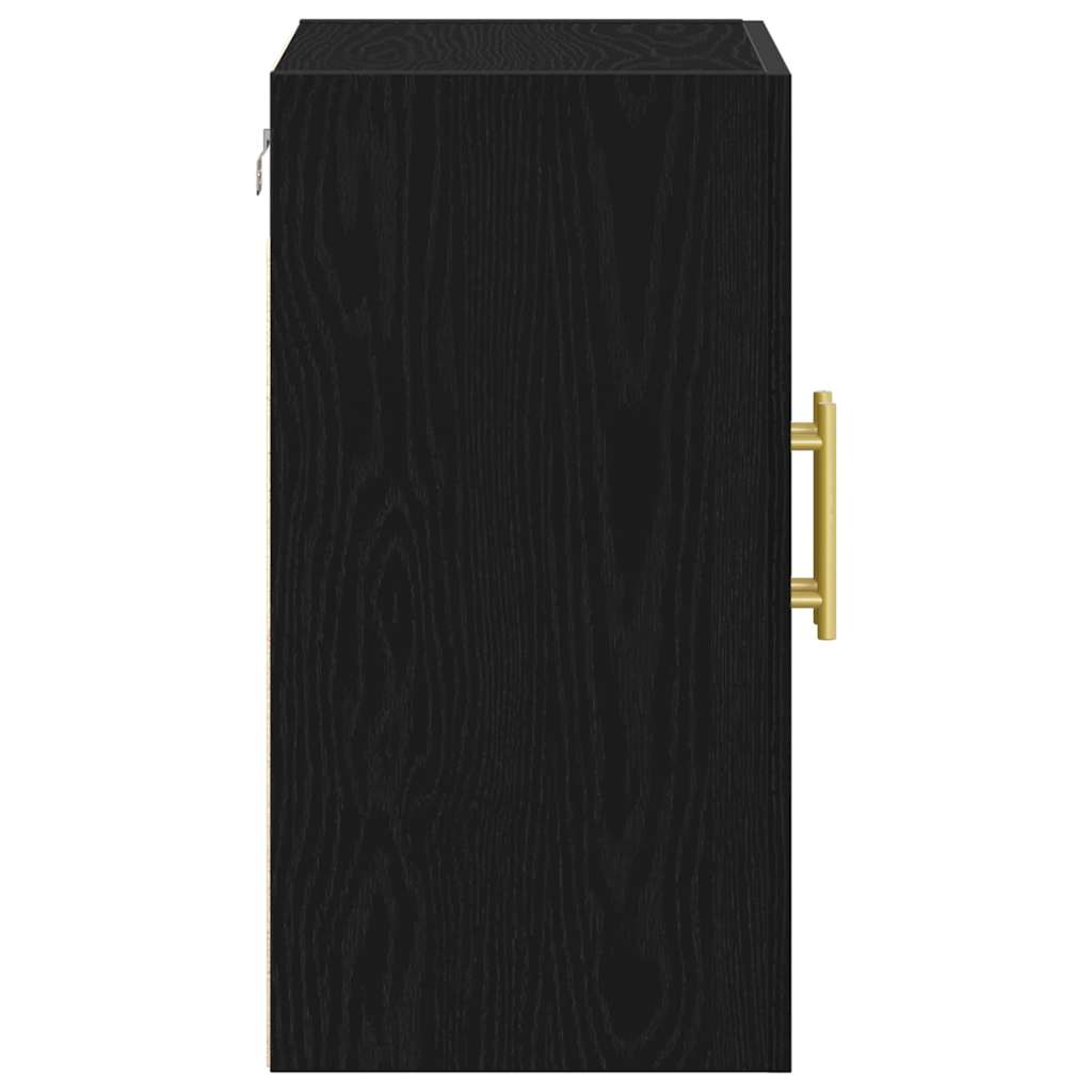Vegghengt skap Svart Eik 60 x 31 x 70 cm Konstruert tre